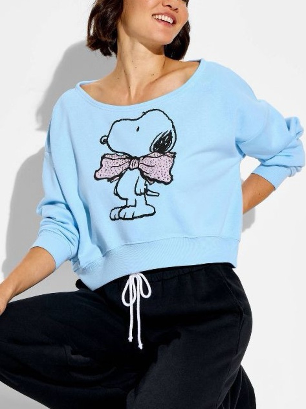 Snoopy off the Shoulder Sweatshirt - NWOT